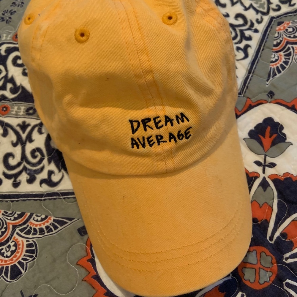Yellow Pacsun “Dream Average” baseball hat!